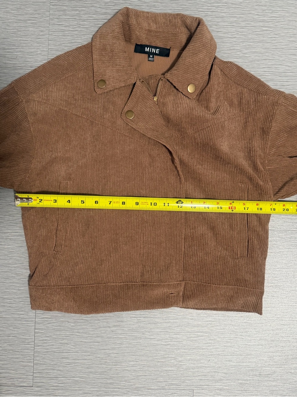 Mine Tan Corduroy Utility Jacket Size Medium NWOT - Picture 4 of 11